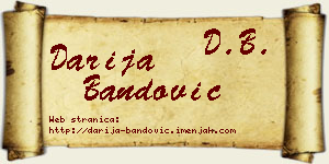 Darija Bandović vizit kartica